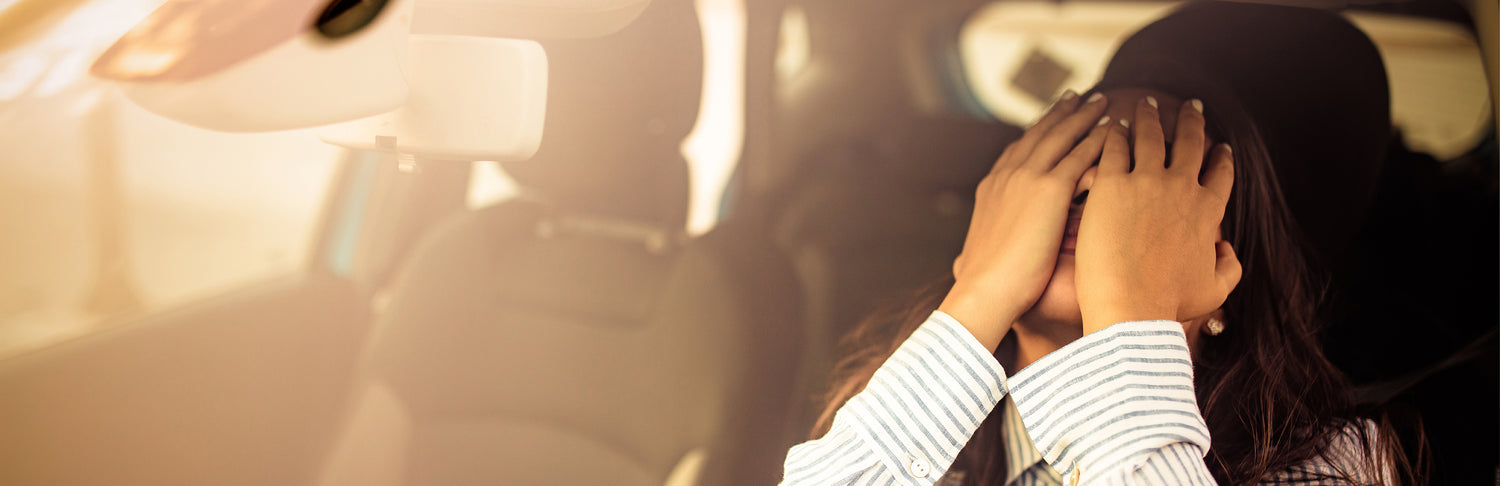 Covering your eyes from sun glare