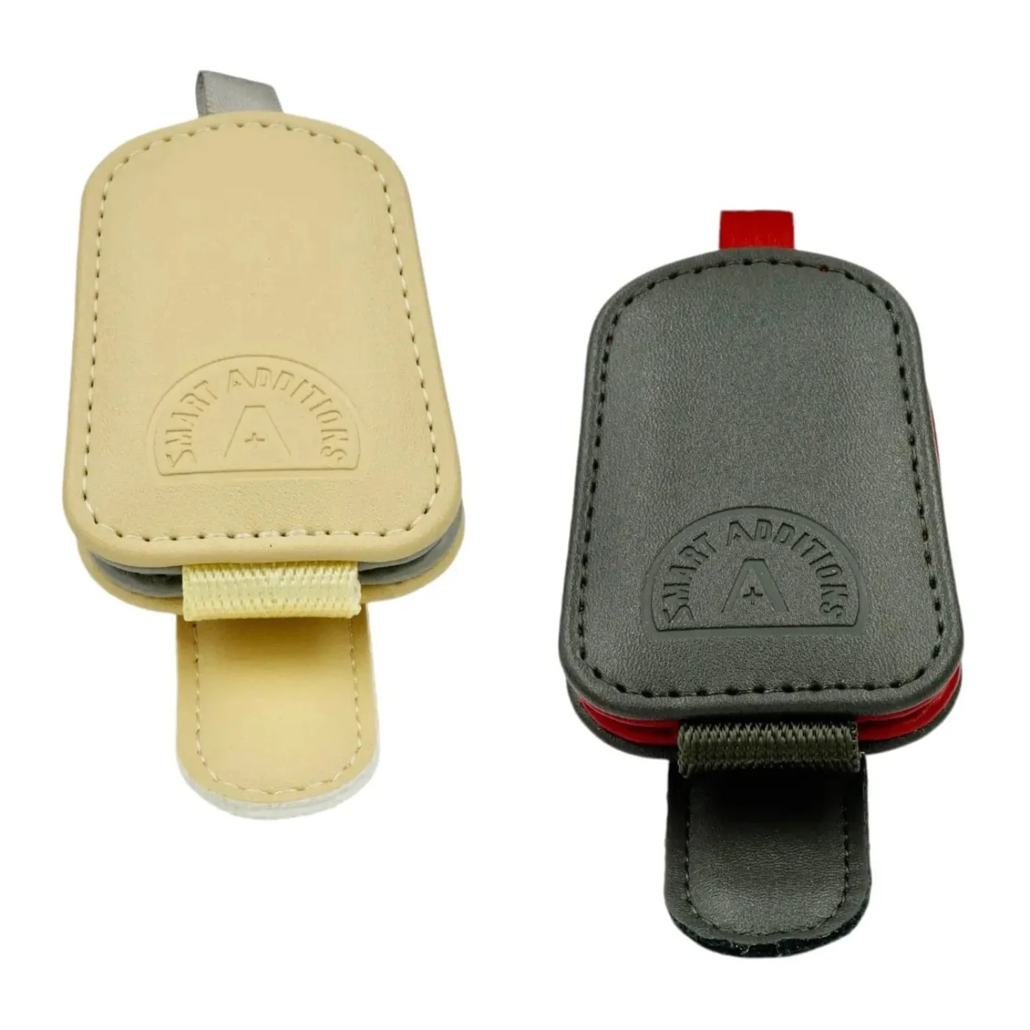 VISIGRIP Sunglasses Holder for Car Visor - Magnetic Leather Clip