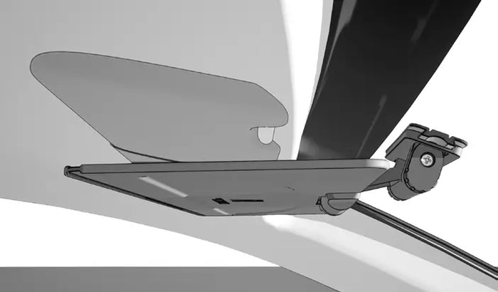 Fold it up and out of the way when you don't need it