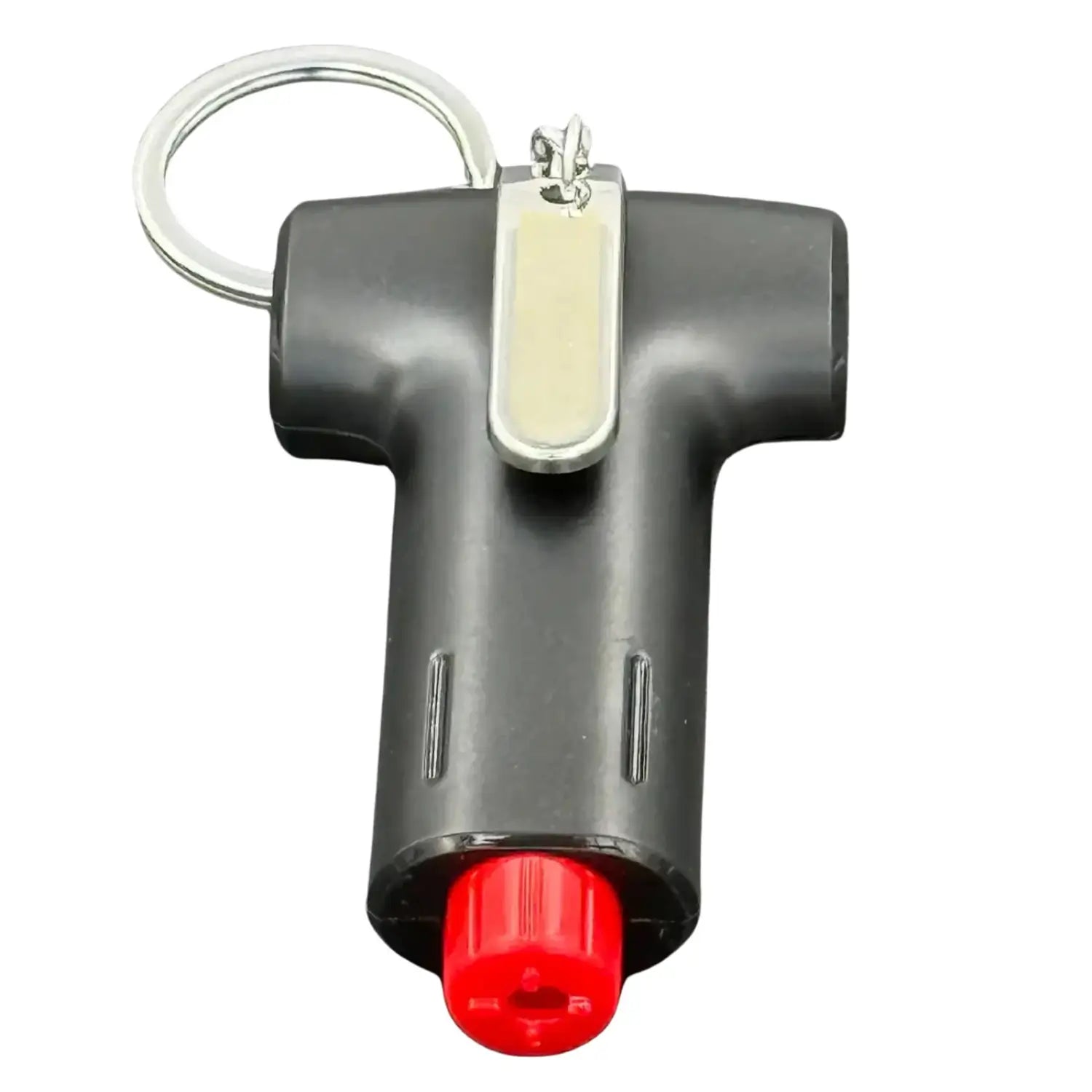 Close-up of ADDSCAPE window breaker button for emergency use