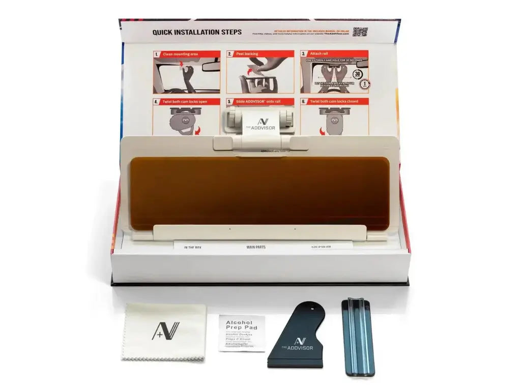 ADDVISOR Plus instruction manual and installation guide with included parts