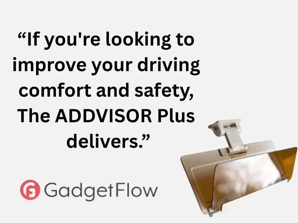 ADDVISOR Plus car visor attachment feature quote from gadgetflow