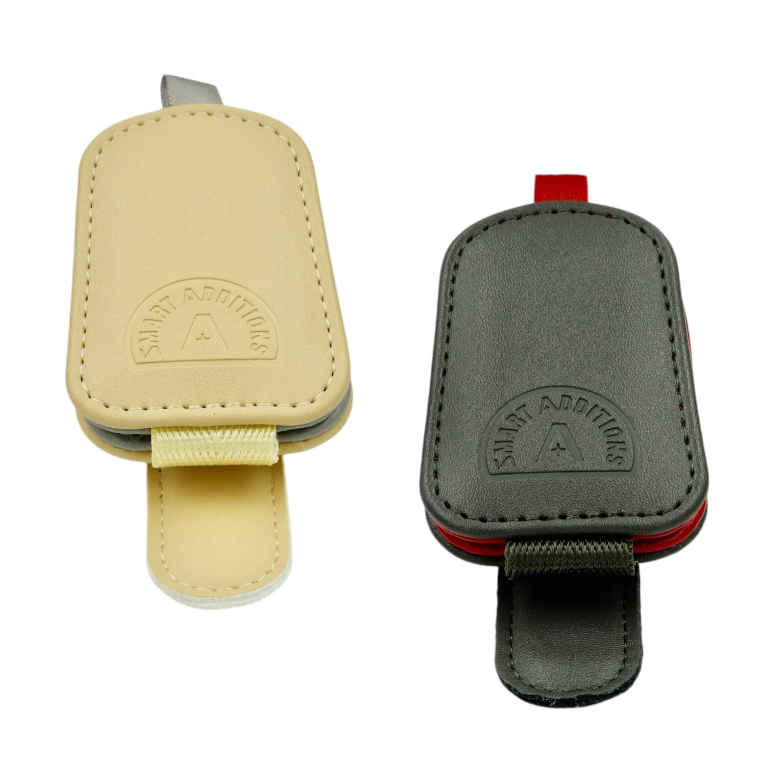 Front view of the VisGrips Slate & Scarlet & Saddle and Cloud